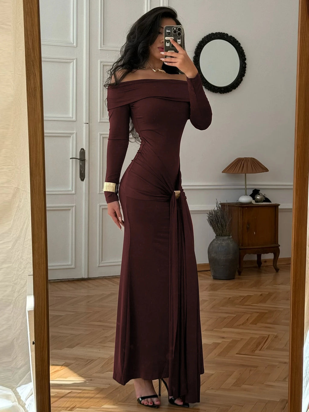 Dolzura  Autumn Dress With Ruffles