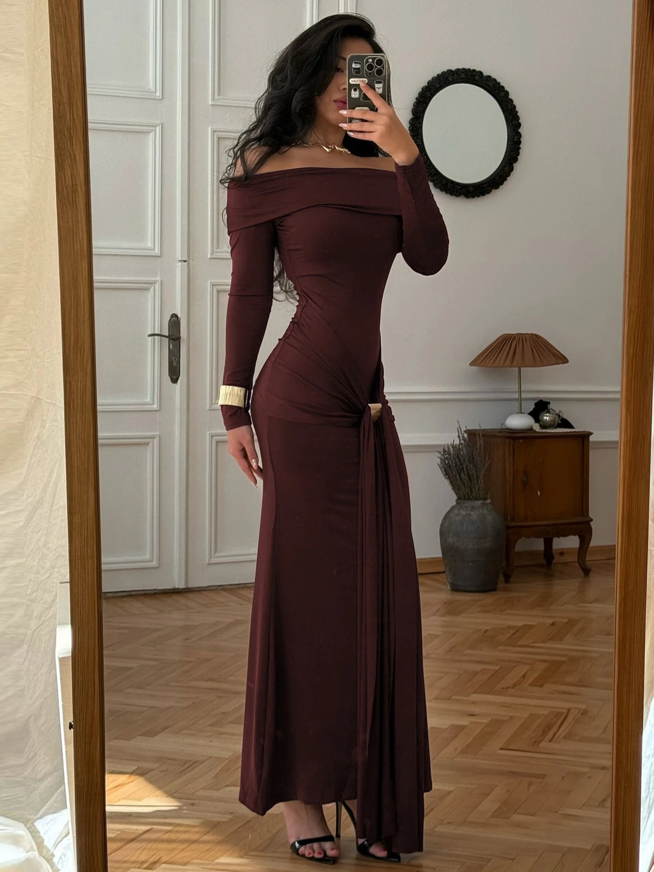 Dolzura  Autumn Dress With Ruffles