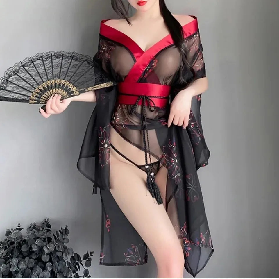 Kimono Black Bodysuit