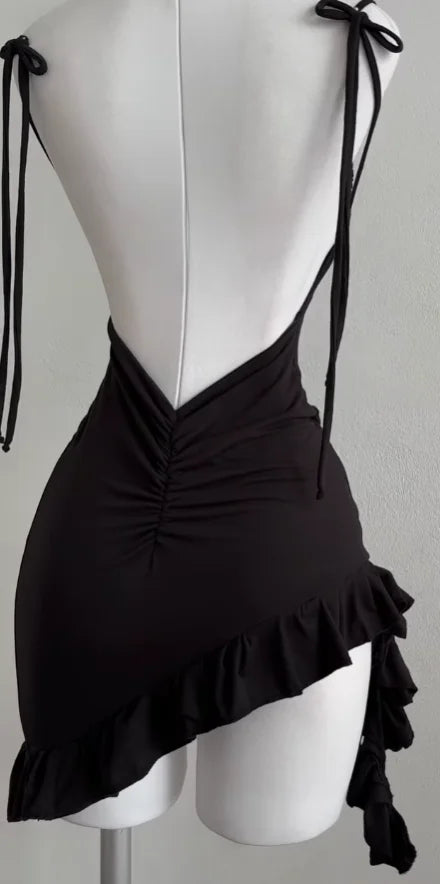 Sexy dress sexy backless lace up  hip hugging skirt