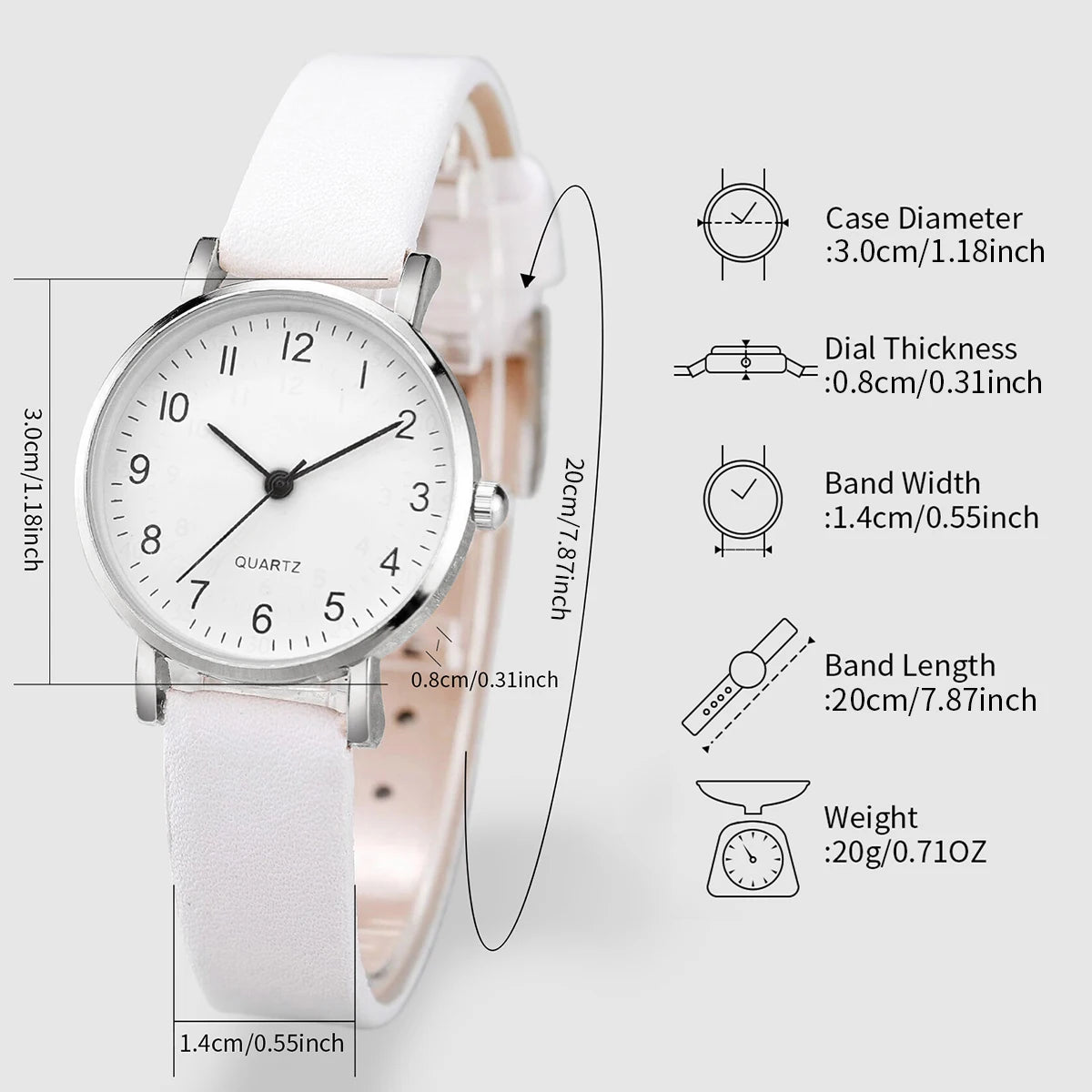 Elegant small watch set for ladies