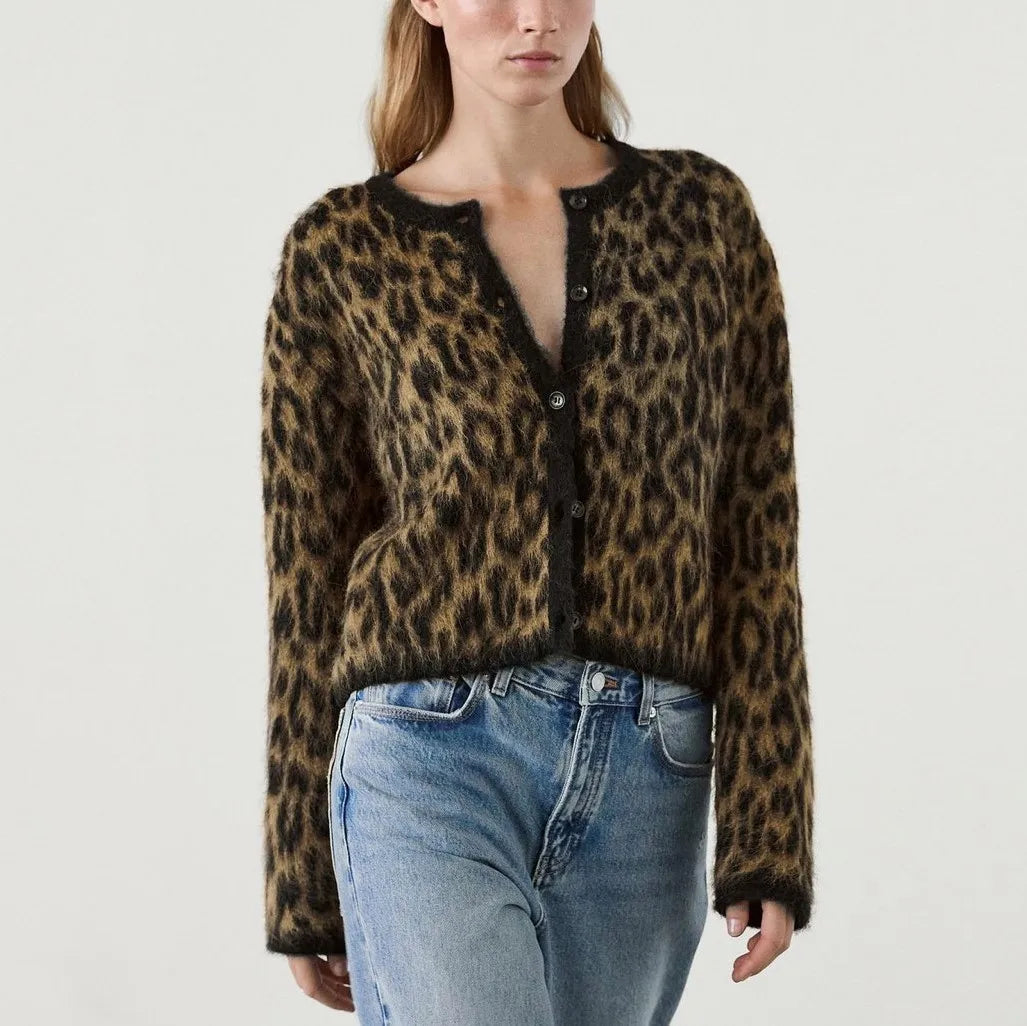 Feroza Leopard Cardigan