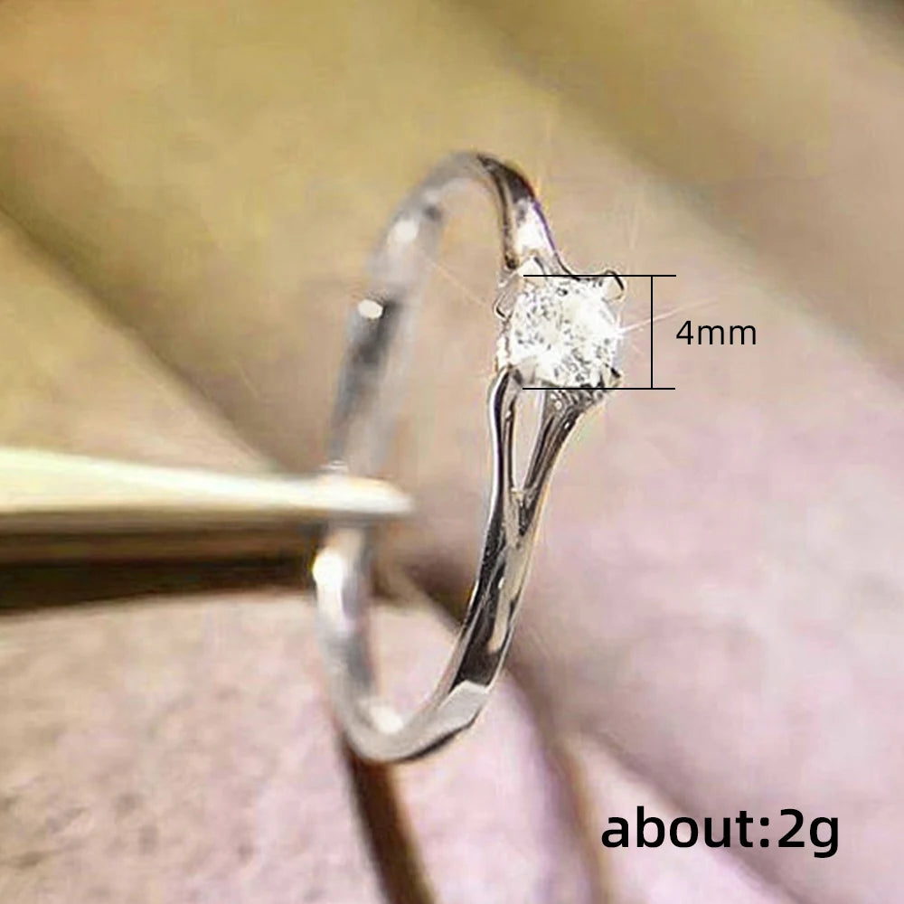 Huitan Minimalist Women's Wedding Rings