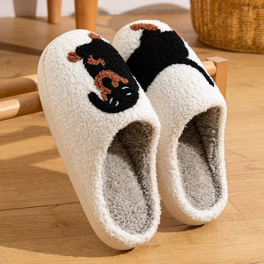 Classic dachshund-patterned slippers